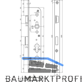 Fluchtt�rschloss 1944PE f�r 2 Profilzylinder 1-flg. DM35, links, Stahl verzinkt