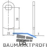 ASSA ABLOY Sperrnase f�r Elektronisches Schrankschloss Sense+PIN, Nr.5, gerade