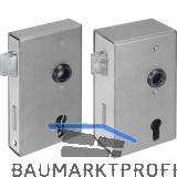 AMF Spezialschloss f�r Stahlkonstruktionen 140U, PZW, Kastenst.30mm,Stahl blank