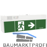 Rettungszeichenleuchte Notausgang gr�n, Geh�use wei�, 3h/8h Laufzeit