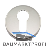 Zylinderrosette CODE HANDLE , � 52 mm, Messing verchromt matt