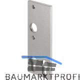 AMF Kurzschild 497DZ mit 2 PZ-Lochungen, eckig, 156 x 62 x 7 mm, silber eloxiert