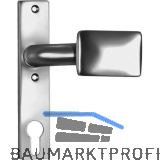 AMF Knopfkurzschild 486Z gekr�pft, fest,156x32x7 mm, Knopf 65x44 mm,silber elox.