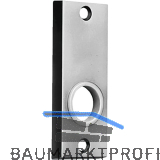 AMF Dr�ckerrosette 498, eckig, 87 x 32 x 7 mm, Aluminium silber eloxiert