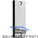 AMF Blindrosette 498, eckig, 87 x 32 x 7 mm, Aluminium silber eloxiert