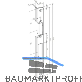 Winkelschlie�blech f�r ProFix2 Serie 118.14, rechts, Edelstahl