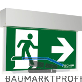 Rettungszeichenleuchte Notausgang gr�n, Geh�use wei�, 3h Laufzeit