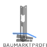 Winkelschlie�blech f�r O & C T�r�ffner, rund, links, 250 x 25 x 2 mm, Stahl grau