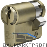 WINKHAUS Einbauhalbzylinder AZ, verschiedensperrend, 50 mm, Messing matt