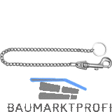 Schl�sselkette - mit Jeans Haken, L�nge 460 mm, Stahl vernickelt