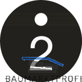 Schl�sselnummer - � 25, Nummer 2, Aluminium schwarz eloxiert