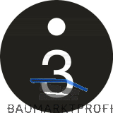 Schl�sselnummer - � 25, Nummer 3, Aluminium schwarz eloxiert