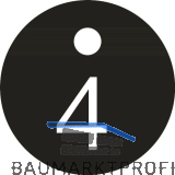 Schl�sselnummer - � 25, Nummer 4, Aluminium schwarz eloxiert