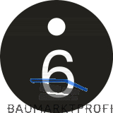 Schl�sselnummer - � 25, Nummer 6, Aluminium schwarz eloxiert