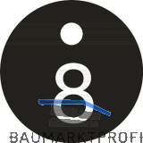 Schl�sselnummer - � 25, Nummer 8, Aluminium schwarz eloxiert