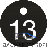 Schl�sselnummer - � 25, Nummer 13, Aluminium schwarz eloxiert