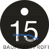 Schl�sselnummer - � 25, Nummer 15, Aluminium schwarz eloxiert