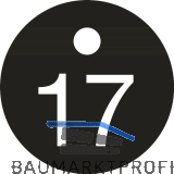 Schl�sselnummer - � 25, Nummer 17, Aluminium schwarz eloxiert