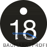 Schl�sselnummer - � 25, Nummer 18, Aluminium schwarz eloxiert