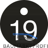 Schl�sselnummer - � 25, Nummer 19, Aluminium schwarz eloxiert