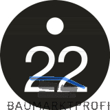 Schl�sselnummer - � 25, Nummer 22, Aluminium schwarz eloxiert