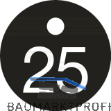 Schl�sselnummer - � 25, Nummer 25, Aluminium schwarz eloxiert
