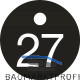 Schl�sselnummer - � 25, Nummer 27, Aluminium schwarz eloxiert