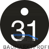 Schl�sselnummer - � 25, Nummer 31, Aluminium schwarz eloxiert