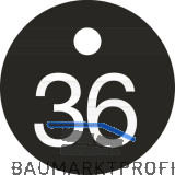 Schl�sselnummer - � 25, Nummer 36, Aluminium schwarz eloxiert