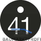 Schl�sselnummer - � 25, Nummer 41, Aluminium schwarz eloxiert