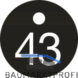 Schl�sselnummer - � 25, Nummer 43, Aluminium schwarz eloxiert