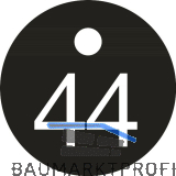 Schl�sselnummer - � 25, Nummer 44, Aluminium schwarz eloxiert