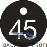 Schl�sselnummer - � 25, Nummer 45, Aluminium schwarz eloxiert