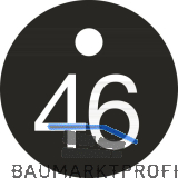 Schl�sselnummer - � 25, Nummer 46, Aluminium schwarz eloxiert