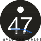 Schl�sselnummer - � 25, Nummer 47, Aluminium schwarz eloxiert