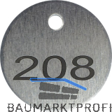 Schl�sselnummer mit Gravur � 25 mm, Aluminium blank