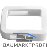 Kennring eckig, f�r Zylinderschl�ssel, Kunststoff wei�