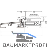 GUTMANN T�rschwelle Weser 75/20 TI L=6000 mm Alu silber eloxiert