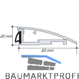 Alumat Dichtungsschiene AKS, silber eloxiert, auf Ma� geschnitten