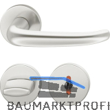 FSB Dr�ckergarnitur 12 1023 ASL auf Rosette WC, silber eloxiert