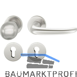 FSB Objekt Wechselgarnitur 72 1023 AGL auf Rosette PZ, rechts, silber eloxiert