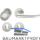 FSB Feuerschutz Wechselgarnitur 76 1023AGL �NORM PZ, rechts, silber eloxiert