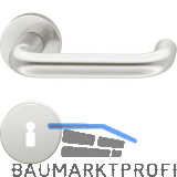 FSB Dr�ckergarnitur 12 1070 ASL auf Rosette BB, silber eloxiert