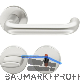 FSB Dr�ckergarnitur 12 1070 ASL auf Rosette WC DIN, silber eloxiert