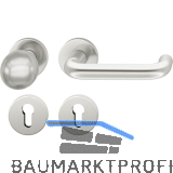 FSB Wechselgarnitur 12 1070 ASL auf Rosette PZ, Knopf fest, silber eloxiert