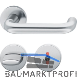 FSB Dr�ckergarnitur 12 1070 ASL auf Rosette WC DIN, Edelstahl matt