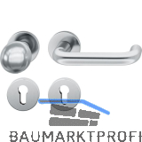 FSB Wechselgarnitur 12 1070 ASL auf Rosette PZ, Knopf fest, Edelstahl matt