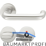 FSB Objekt Dr�ckergarnitur 72 1070 AGL auf Rosette WC DIN, silber eloxiert