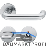 FSB Objekt Dr�ckergarnitur 72 1070 AGL auf Rosette WC, Edelstahl matt