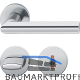 FSB Dr�ckergarnitur 12 1076 ASL auf Rosette WC, Edelstahl matt